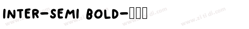 inter-semi bold字体转换